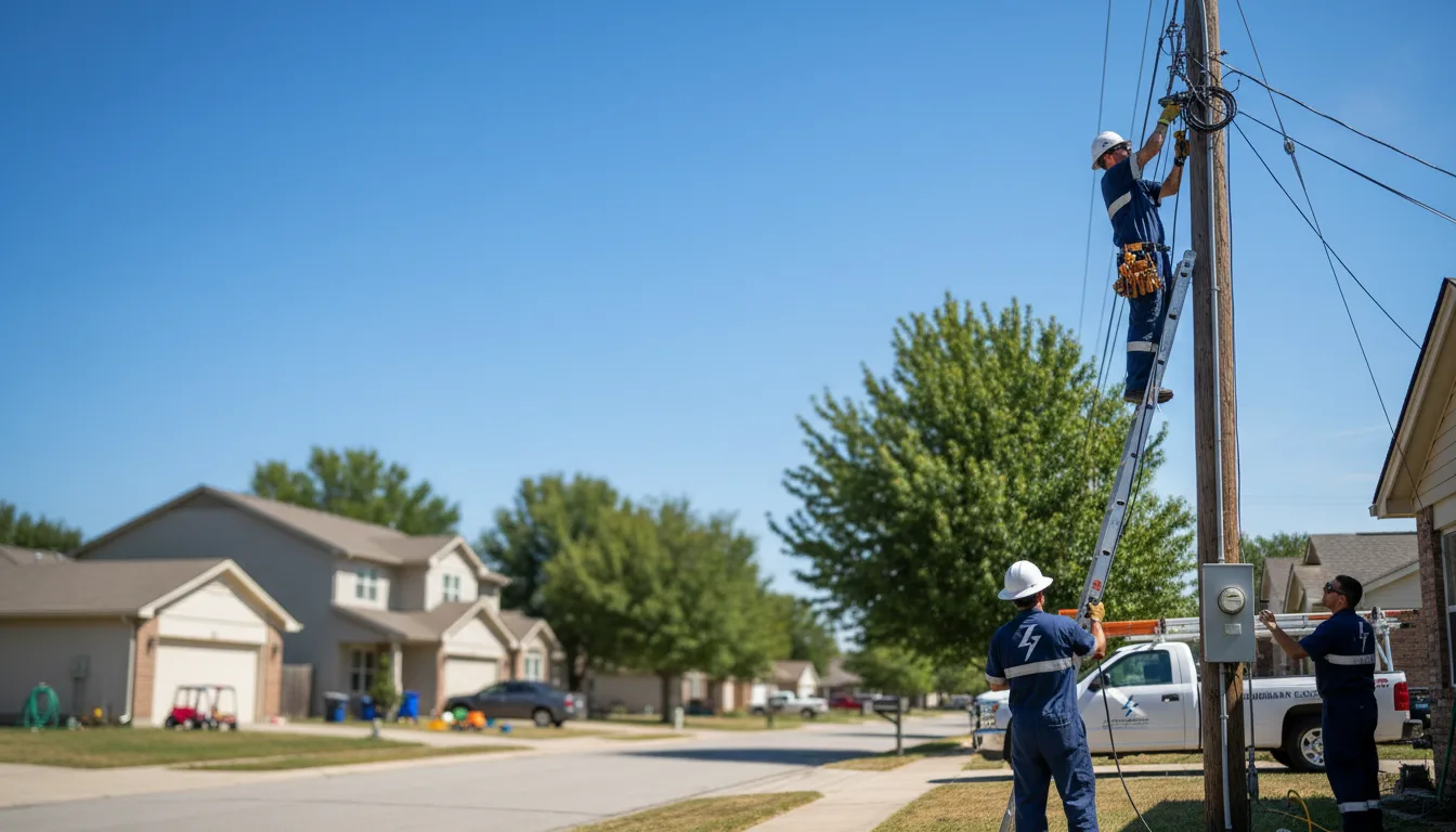 Residential electrician providing installation services in Cambria, IL